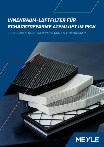 Titelseite von Whitepaper über Innenraum-Luftfilter für Autos vom OEM Hersteller MEYLE.
