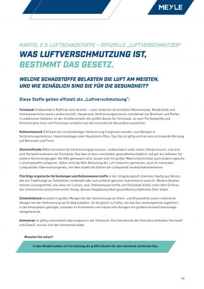 Kapitel von Whitepaper über Innenraum-Luftfilter für Autos vom OEM Hersteller MEYLE.